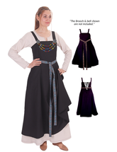 Canna Cotton Black - Cotton Medieval Viking Apron Dress